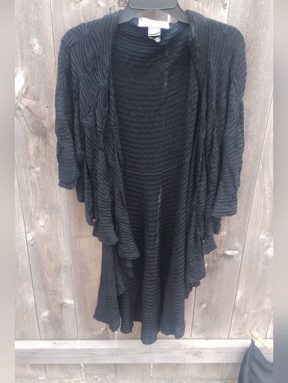 Pepe Pombo Knit Sweater Capelet Duster Pintuck Black One Size Goth Avant Garde